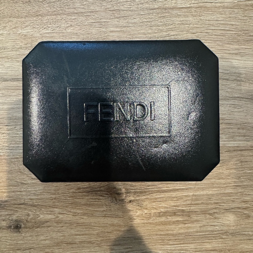 Fendi Black Embossed Leather Case